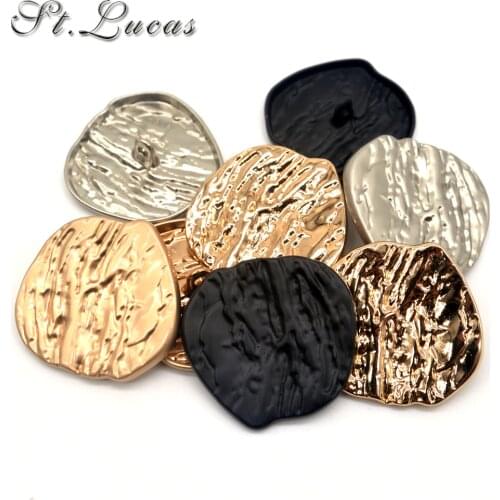 High quality fashion sewing button 10pcs/lot tree lines metal decorative buttons for women overcoat garment accessories DIY