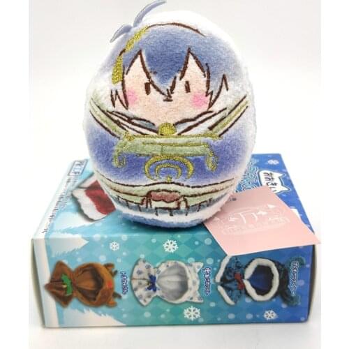 Japan Game Touken Ranbu Online Cartoon Characters Mikazuki Munechika "Daruma" Plush Toy Doll 9cm Limited Edition Kid Gift