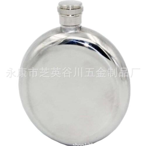100pcs/lot Hot!!! 5oz Mirror Polished Stainless Steel Portable Liquor Wine Hip Flask Whisky Alcohol Cap Funnel Drinkware Free