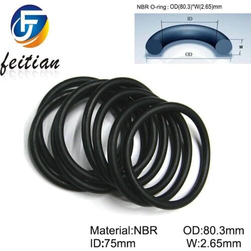 100piece/Size:80.3mm*75mm*2.65mm/NBR o ring seal dichtung black Gasket of motorcycle part/consumer product NBR o-ring