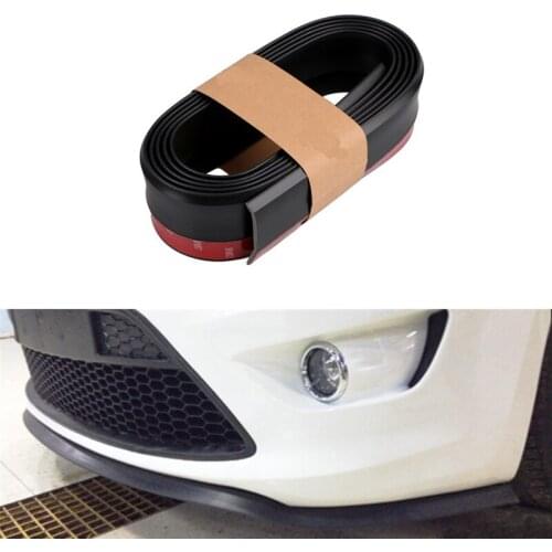 2.5m Car Modification Universal Small Surrounded Rubber Side Skirt Front Lip Front Shovel Soft Anti-collision Strip PU