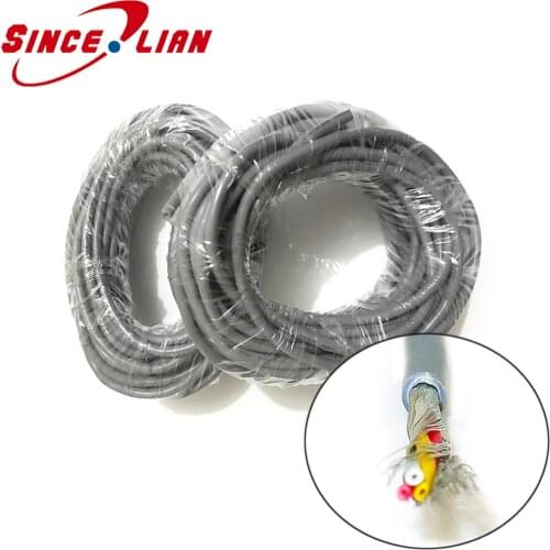 20 meters UL2547 2pin Shielded Wire 2Core Control Signal Line 28AWG Tinned Copper OD 2.8mm Grey USB Cable