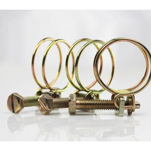 20pcs Hose Clamp Hose Clips Adjustable Double Wire Water Car Exhaust pipe Hose Barb Clamp Pipe Clip Hoop Car Exhaust pipe