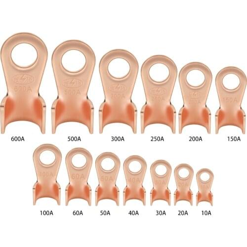 20pcs Copper Battery Cable Connector Terminal Open Lugs Wire Terminals Mayitr OT-10A /20/30/4050/60/100/150/200/250/300/500/600A
