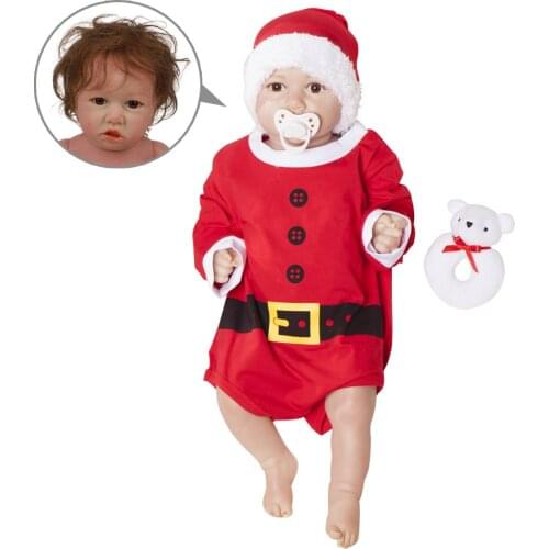23 Inch cute Christmas reborn baby doll really like living doll Bebe toy birthday gift