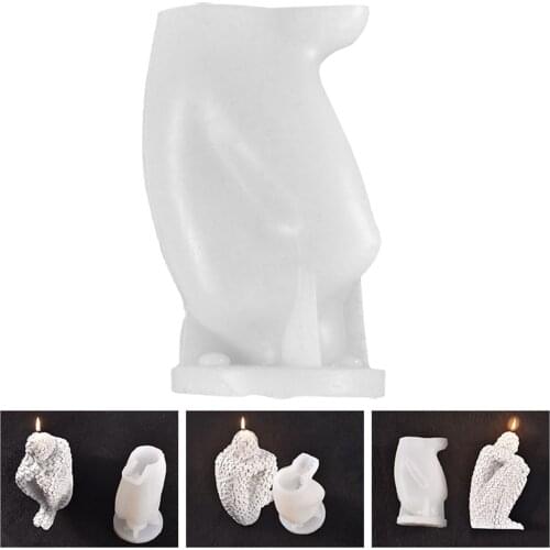 3D Silicone Thinker Human Resin Candle DIY Crystal Crafts Gypsum Mould
