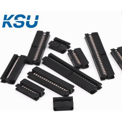 50Pcs Female 2.0mm Pitch FC IDC Connector Socket ISP JTAG Header For Flat Ribbon Cable Sample 10P 14P 16P 26P 20P 34P 40P 50P