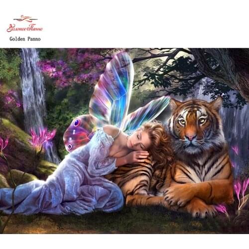 Diamond Painting Full Square 5D Diy Daimond Embroidery Diamant Mosaic Sale Displasy Broderie Diamant "Butterfly Fairy Tiger" 12