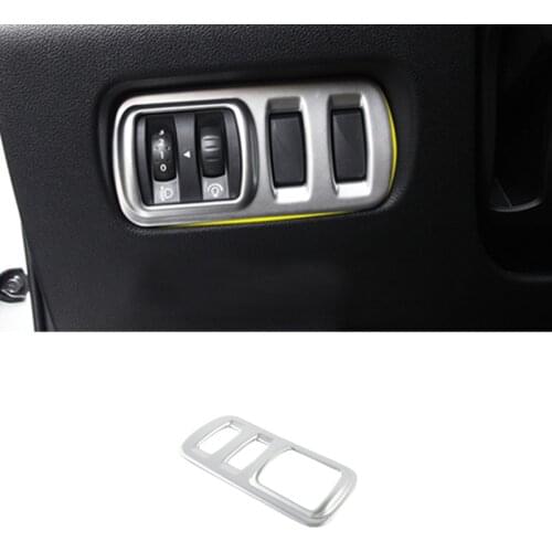 Car Accessories for Renault Kadjar 2015 2016 2017 2018 2019 ABS Matte Interior Head Light Switch Cover Trim