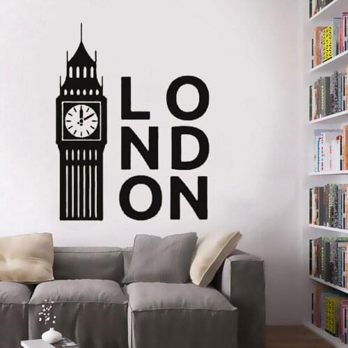 Big Ben Vinyl Wall Sticker Living Room Bedroom Decoration United Kingdom Vinyl Window Wall Decals Company Office Home Decor Y769