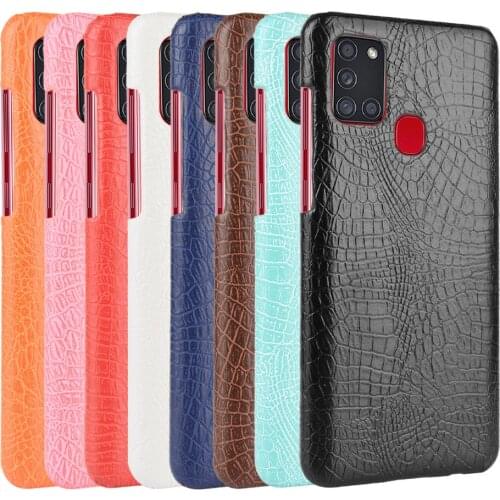 For Samsung Galaxy A21s Case Luxury Crocodile pattern PU leather Case For Samsung GalaxyA21s SM-A217F/DS A217F A 21S Phone Case