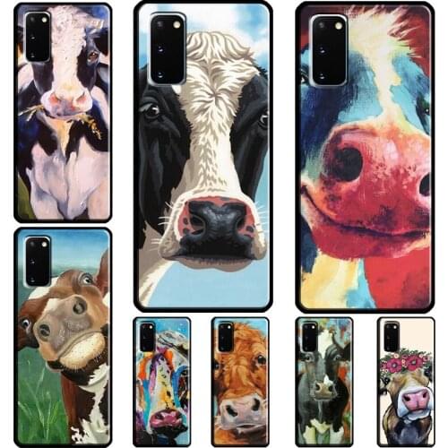 Animal Cattle Cow Watercolor Coque For Samsung Galaxy Note 20 Ultra Note 10 Plus S20 FE S21 Ultra S8 S9 S10 Plus Case