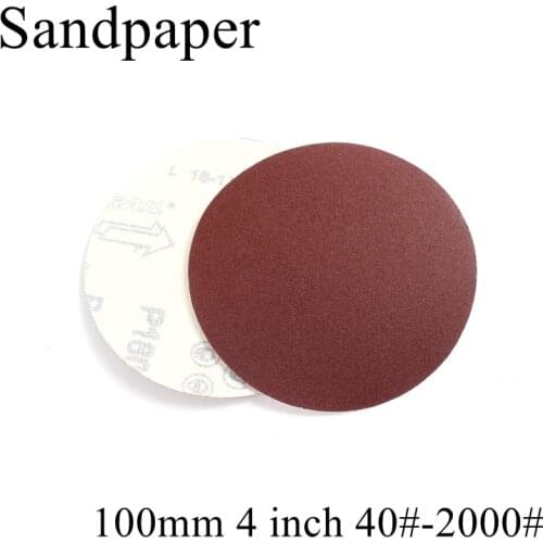 10pcs/lot 100mm 4 inch 40-2000 Grit Round Sandpaper Disk Sand Sheets Holder Sanding Disc For Sander Grits Polishing Abrasive