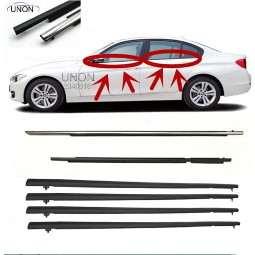 For Toyota Yaris 2008-2013 Outside The Door Window Layering Block Water Seal Strip Waterproof Outer Layering