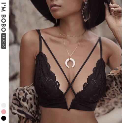 IMBOBO sexy female bra panty set cage backless front closure underwear sexy hollow lace lingerie sets thin cup briefs for women