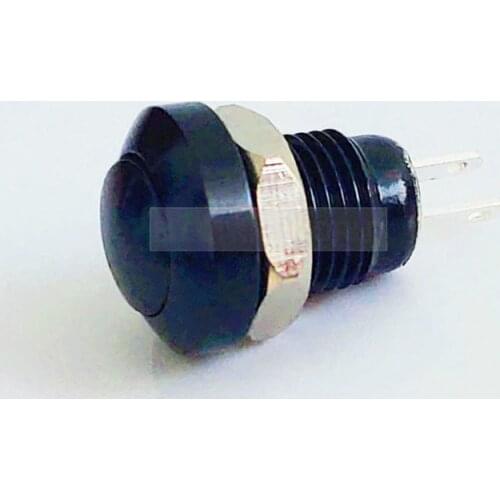 Push Button Switch 8mm Momentary black Metal Aluminum Horn Doorbell Bell switch Waterproof Car Auto Engine PC Power Starter