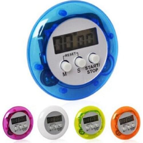 Round digital kitchen timer Kitchen helper Mini Digital LCD Kitchen Count Down Clip Timer Alarm LX6132