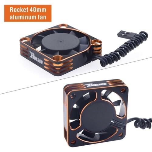 Rocket Cooling Fan 40mm Aluminum Fan 16000RMP 8.5V for 1/10 1/8 RC Car 540 3650 3660 4068 RC Motor Cooling fan ESC Fast Cooling