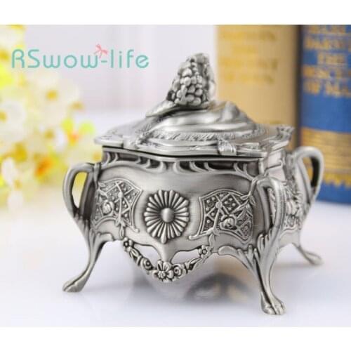 Metal European Retro Jewelry Storage Box Creative Jewelry Box Home Decoration Decoration Collection Storage Box Treasure Chest