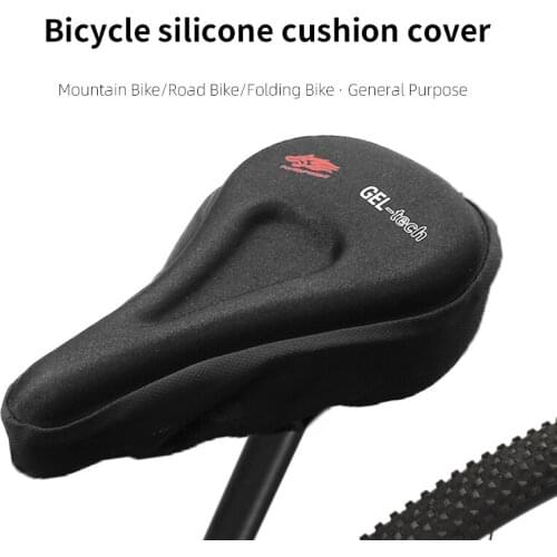 WOLFBASE 3D Soft Thickened Breathable Bicycle Saddle Seat Cover Comfortable Foam Seat Mountain Bike Cycling Pad Cushion Cove