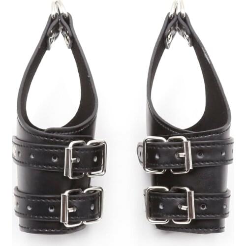 Adult Games Fetish Hand Bondage Suspension Handcuffs Slave BDSM Restraints Leather Harness Wrist Cuffs Sex Toys For Couples