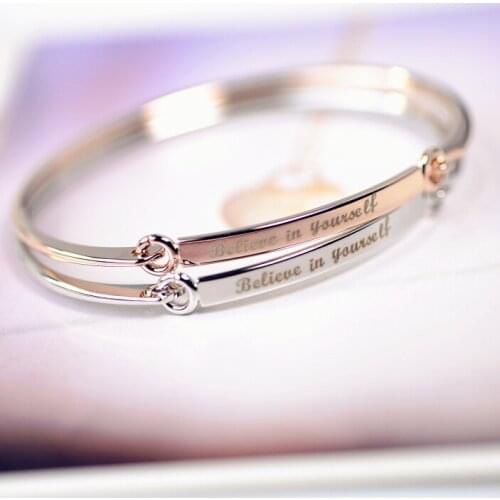 New 2Color luxury design European believein Yourself bracelet and bracelet Fit DW Mens Woman couple bracelet Christmas gifts