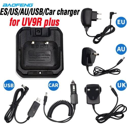 Original Battery Charger Baofeng UV-9R Plus Walkie Talkie EU/US/UK/AU/USB/Car Charging For Baofeng UV9R Waterproof Ham Radio