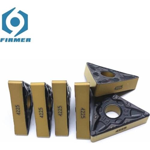 Original Carbide Inserts 50pcs Lathe Inserts TNMG220404-MM TNMG220404-PM 4225/4235/4325 Metal Cutter Lathe Turning Tool Cutter