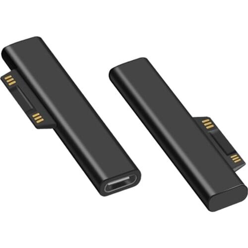 USB C PD Fast Charging Plug Converter for Microsoft Surface Pro Go USB Type C Female Adapter Connector for Surface Book2