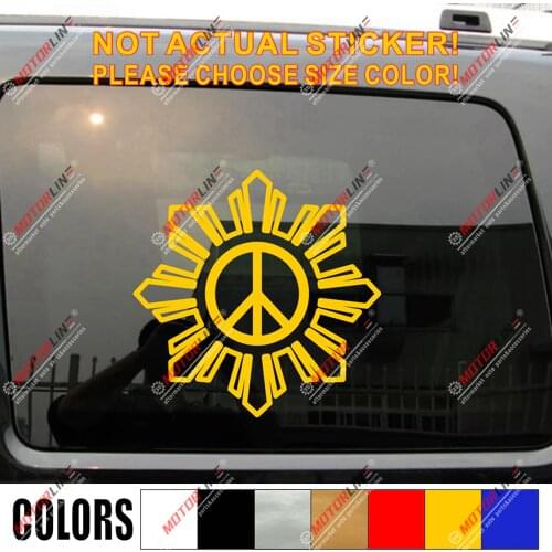 Peach Symbol Philippines Flag Sun Star Decal Sticker Car Vinyl Filipino