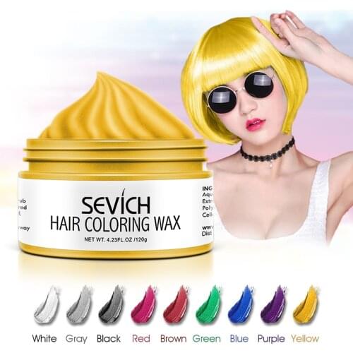 Sevich One-Time Hair Color Wax Hair Dry Wax Temporary Hair Color Instant Hair Styling Products 8 Color Unisex maquillaje Makeup