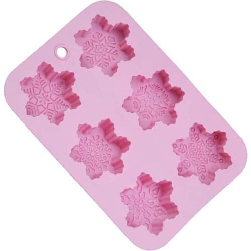Christmas Snowflake Silicone mold Cake Mold DIY Handmade Soap Mold Reusable
