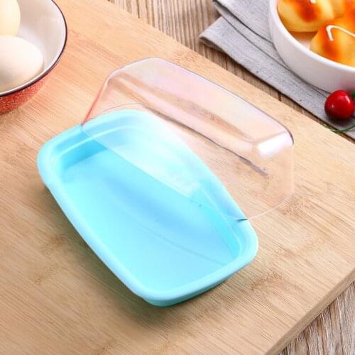 Butter Dish With Lid Butter Container Cake Carrier Cheese Plate Cheesecake Tray Butter Holder With Transparent Cover Keep Fresh