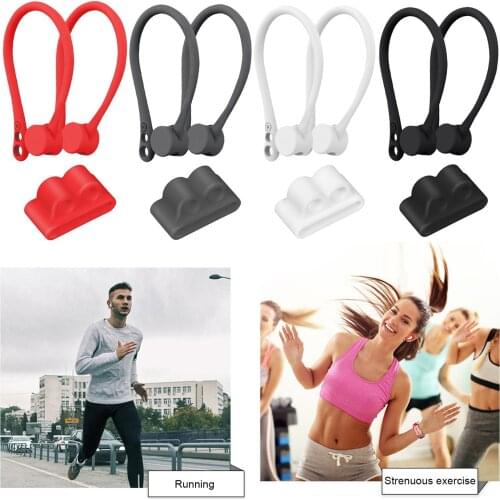 Vococal 1 Pair Silicone Anti-lost Ear Hook Earhooks with 1pcs Watchband Holder for Apple AirPods Air Pods Earphone Accessories