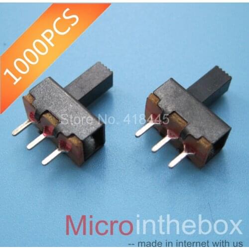 Slide switch toy power switch SS12F17 G4 4MM SPDT 1P2T 3 Pin Mini Vertical Slide Switch 2 position sample DIY