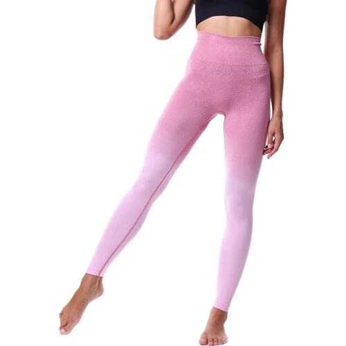 Women Gym Yoga Seamless Pants Sports Clothes Stretchy High Waist Athletic Exercise Fitness Leggings Activewear Pants