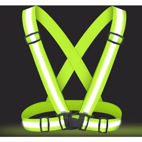 Night Running Riding Clothing Vest Elastic Webbing Highlight 4X1.5cm Adjustable Safety Vest Elastic Band for Adults and Children