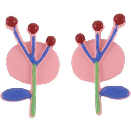 10 pair /lot wholesale fashion jewelry metal enamel flower Earrings