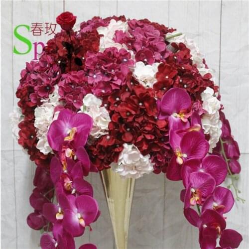 SPR 40CM 10pcs wedding table centerpiece flower ball wedding decoration artificial flowers party home backdrop decorative flore