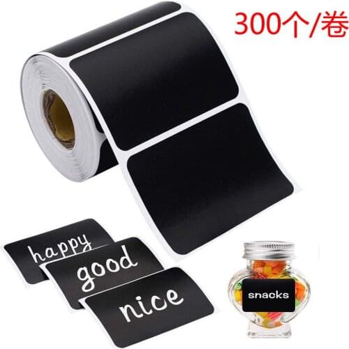 300 pcs/roll Waterproof Label Stickers Chalkboard Kitchen Spice Blackboard Labels Stickers Home Jam Jar Bottle Tags Marker Pen