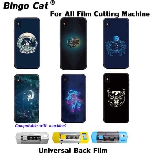 50pc Universal Back Cover Protector Sticker Cartoon Image For All Flexible Hydrogel Film Cutting Machine Screen Protector Cutter