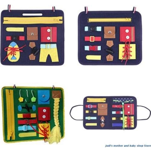 67JC Cloth Books Montessori Toy for Toddler Sensory Develop Basic Skills Gift