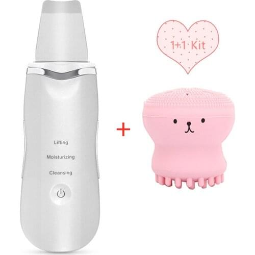 Deep Facial Skin Scrubber Pore Cleaner Machine Face Peeling Shovel Lift Massager Blackhead Remover Skin Care Device Set
