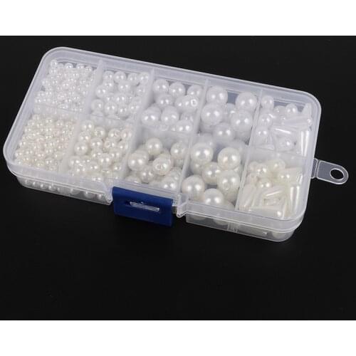 About 600Pcs 4 6 8 10mm Round 6x14mm Drop Water White Ivory Loose Pearls Imitation Beads For Jewelry Making Jewelry Accessories