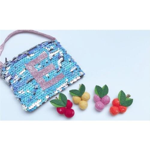 Boutique 20pcs Fashion Cute Felt Pom Pom Hairpins Solid Cartoon Orange Hair Clips Princess Headwear INS Fairy Hair Accessories