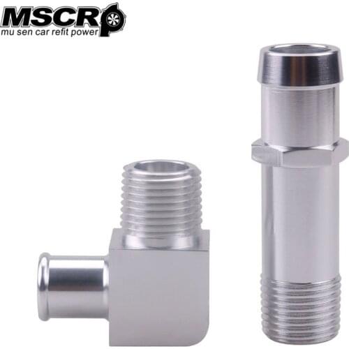 For Chevy Fitting Water Pump Heater Hose 1/2 Inch Npt To 3/4 Inch Barb Sbc Bbc and 90 Deg Heater Hose Fitting 5/8" 1/2" Npt