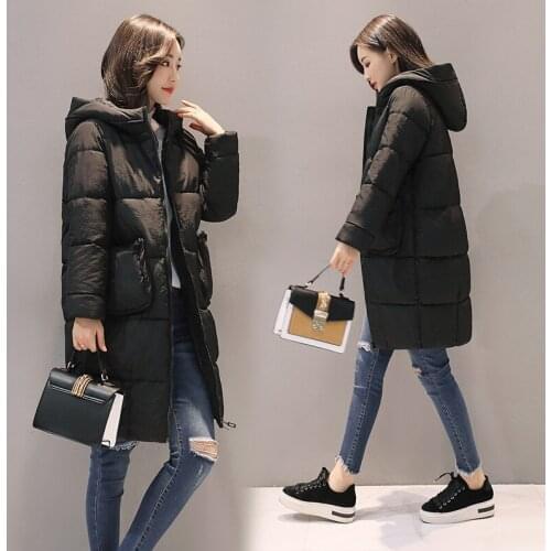 Cotton Polyester Long Zipper Slim Cotton Liner Full Zippers Special Offer Woman 2018 Winter New Hat Jacket Fund Clothes