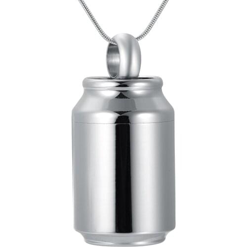 IJD9894 Stainless Steel Cremation Pendant Necklace Hold Ashes Keepsake Memorial Urn Jewelry