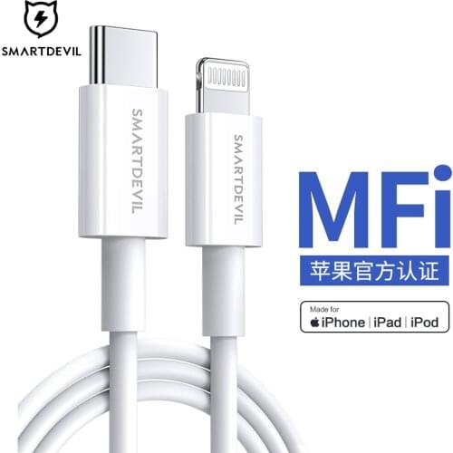 SmartDevil MFi USB Type C To Lightning Cable for IPhone 12 13 Mini Pro Max PD 20W Fast USB C Charging Data Cable for Macbook Pro