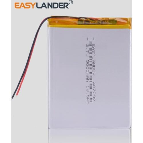 Lithium polymer battery rechargeable high capacity 5000mah 3.7V for tablet 407292